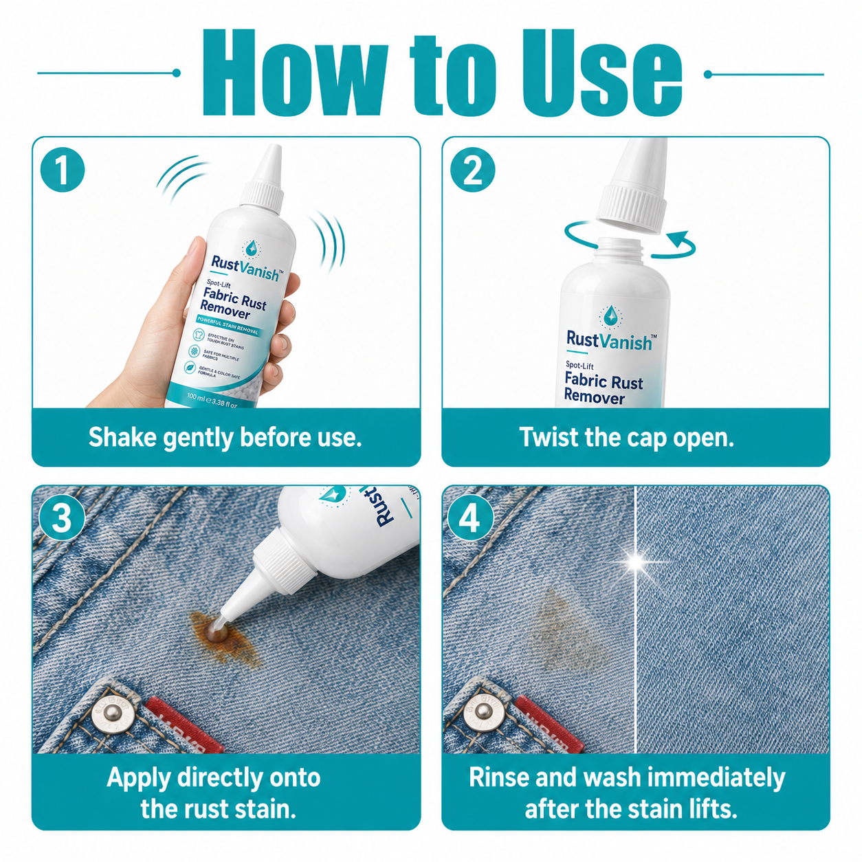 RustVanish™ Spot-Lift Fabric Rust Remover