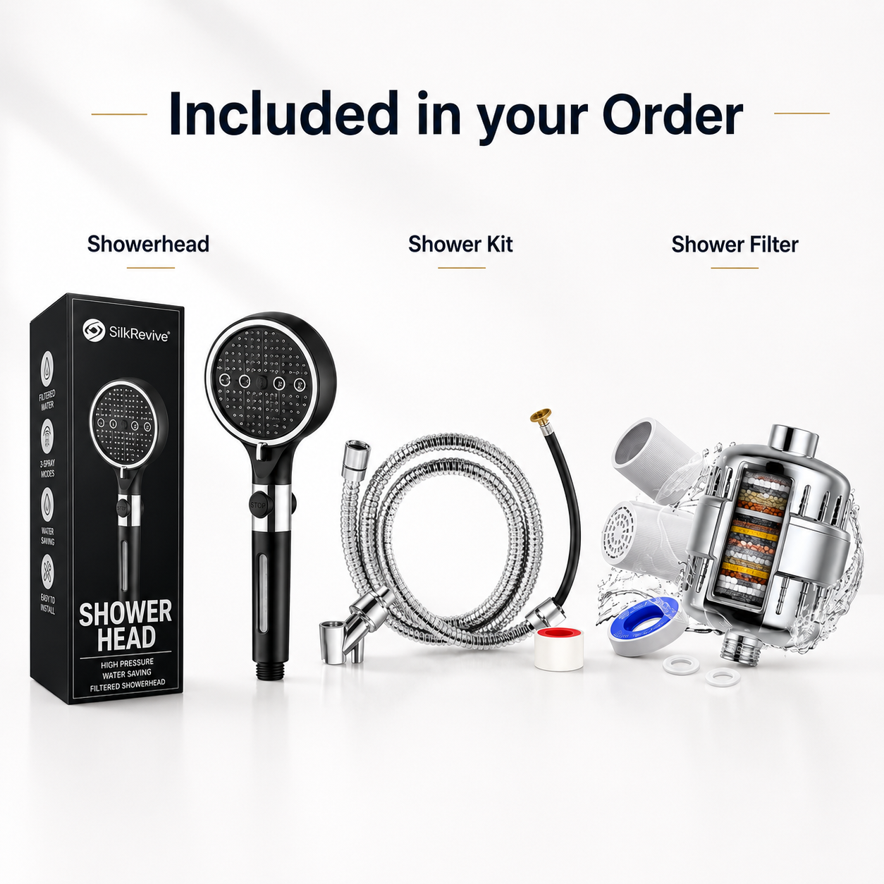SilkRevive™ Filtered Pressure Shower Head