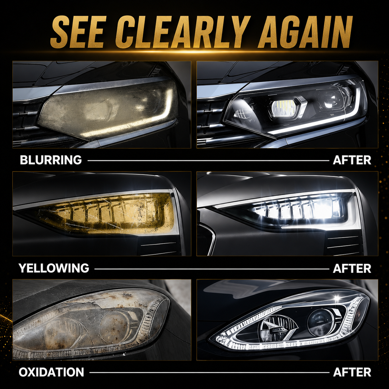 LAST DAY SALE 50% OFF🔥Professional Headlight Restoration Pro Kit