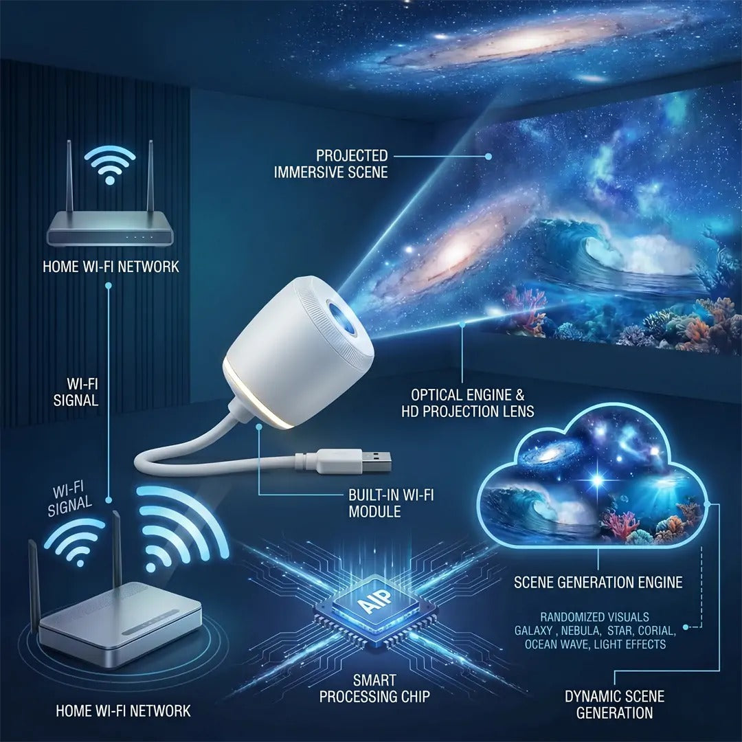 AuraWave™ 5D Motion Light Projector