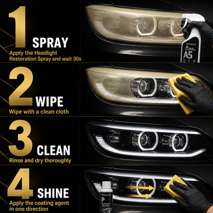 LAST DAY SALE 50% OFF🔥Professional Headlight Restoration Pro Kit