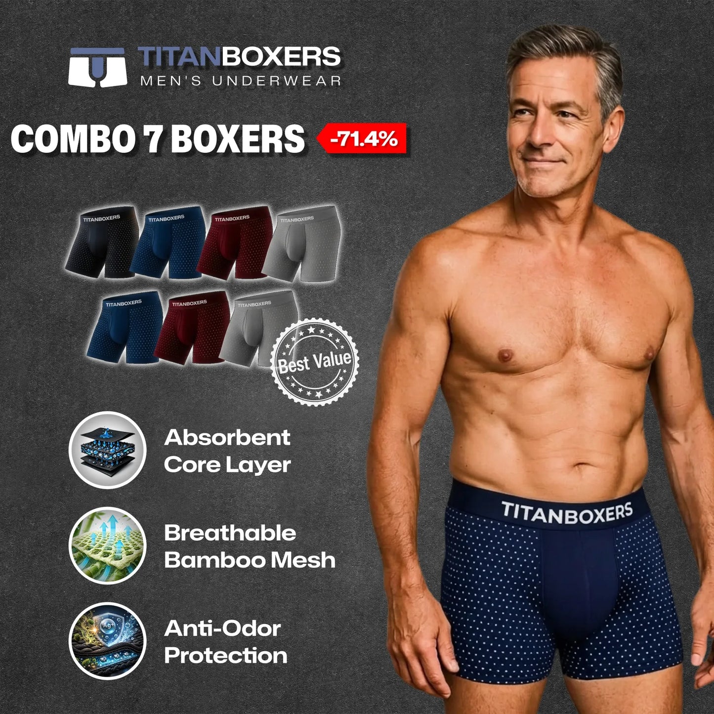 ShieldFlex™ Leak-Lock Bamboo Briefs