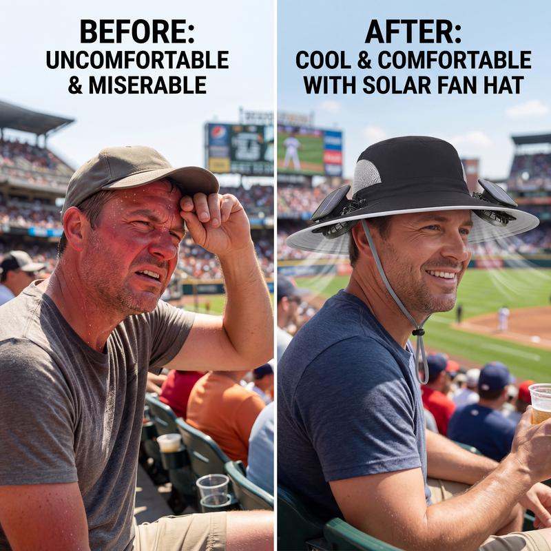 CoolBreeze™ Solar Mist Fan Hat