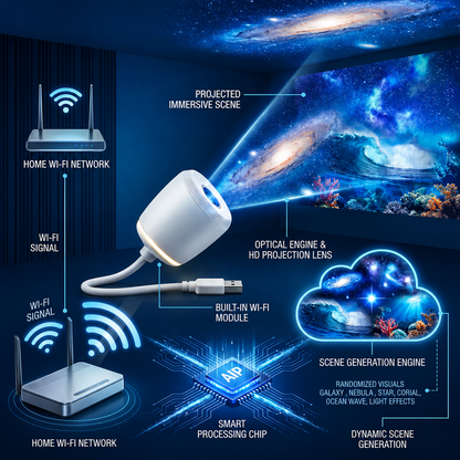 AuraWave™ 5D Motion Light Projector