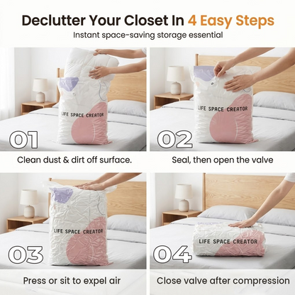 🔥 Last Day 60% Off 🧳No‑Pump Vacuum Storage Bags 🗄️ Free Up 80% More Space in Seconds