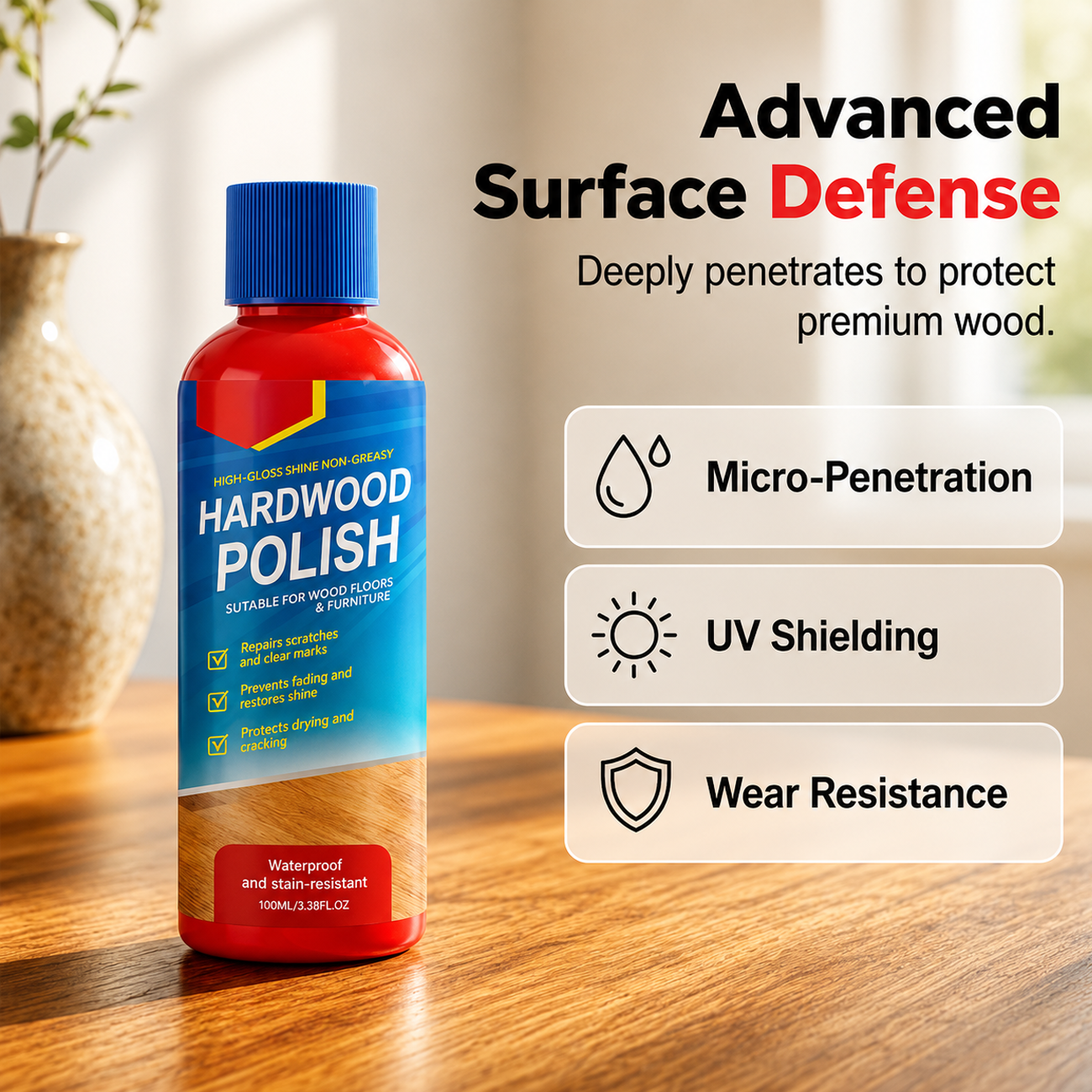 🔥 LAST DAY 60% OFF 🔥 High-Gloss Shine Wood Floor Polish - Restore & Protect Your Wood Floors