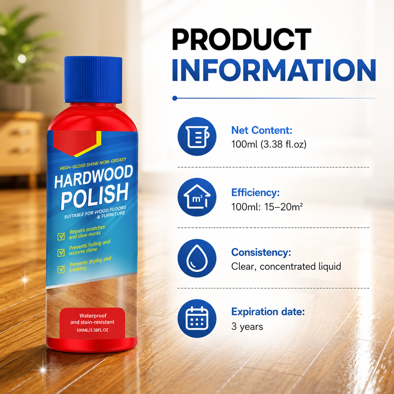 🔥 LAST DAY 60% OFF 🔥 High-Gloss Shine Wood Floor Polish - Restore & Protect Your Wood Floors