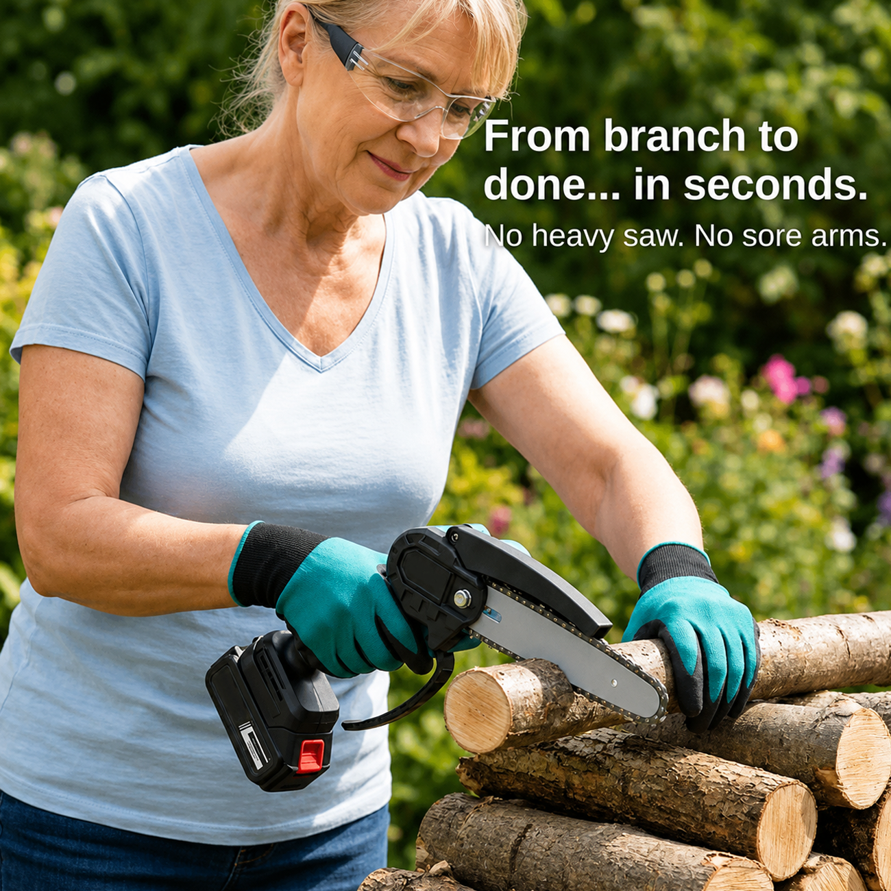 SwiftCut™ One-Hand Pruning Chainsaw