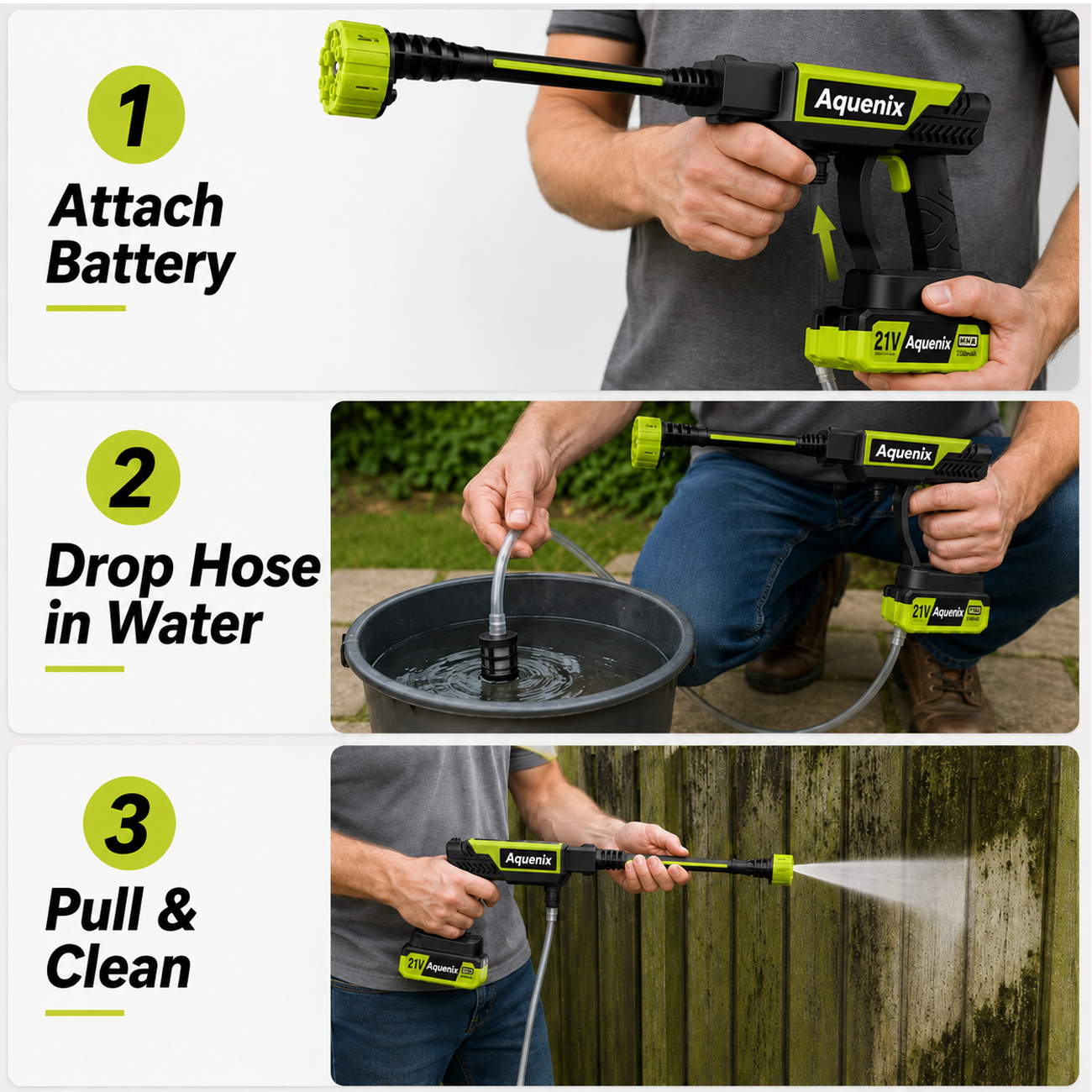 Aquenix™ Cordless Pressure Washer
