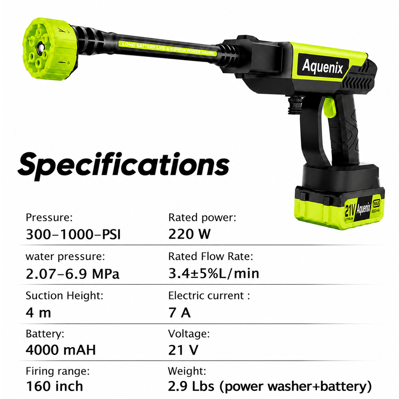 Aquenix™ Cordless Pressure Washer