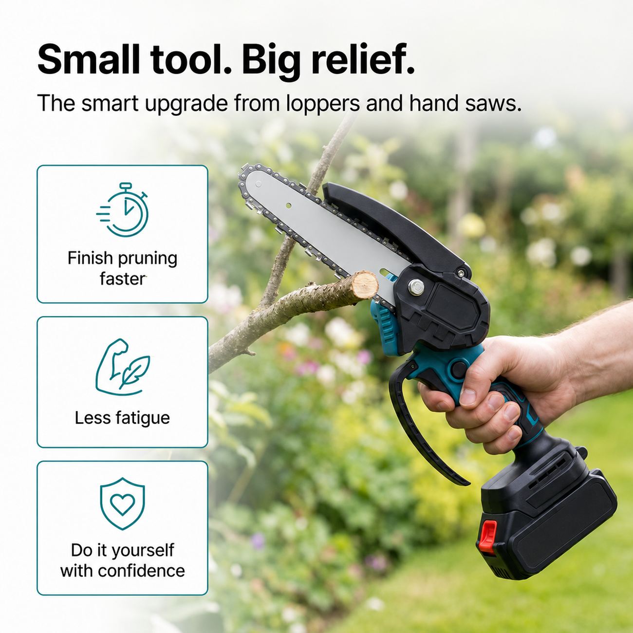 SwiftCut™ One-Hand Pruning Chainsaw