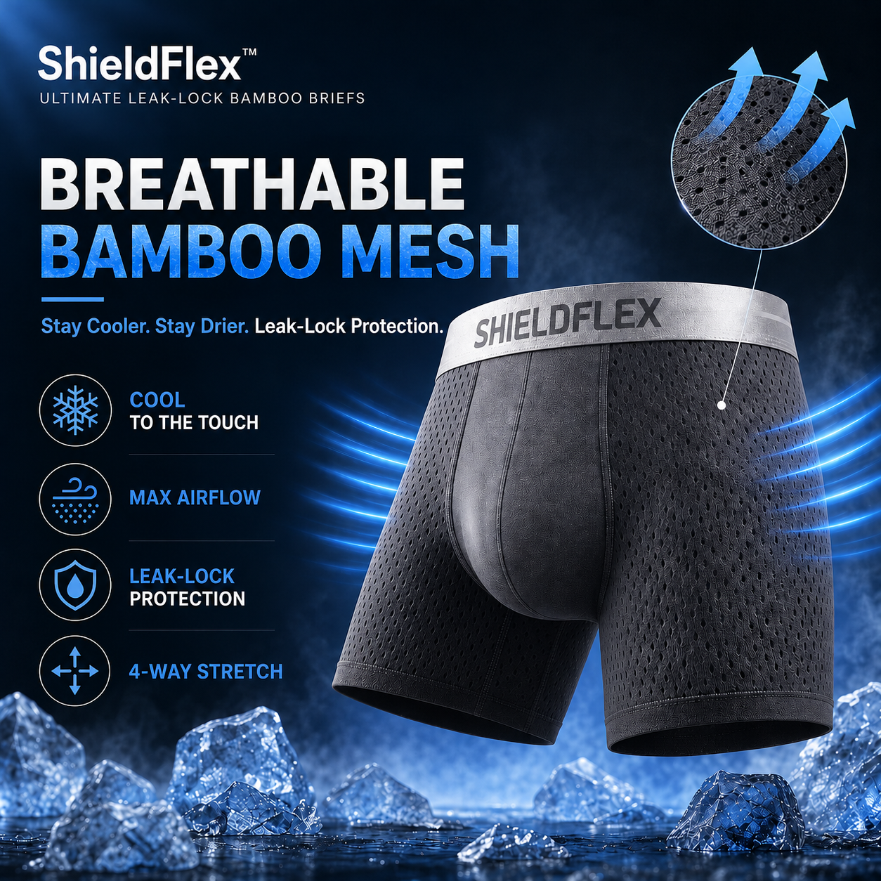 ShieldFlex™ Leak-Lock Bamboo Briefs