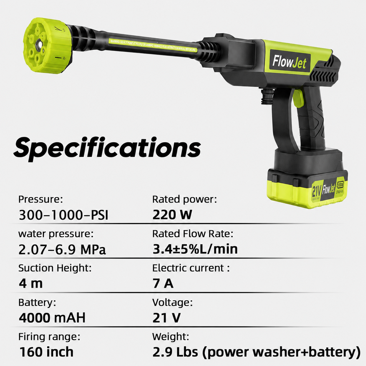 FlowJet Pro™ Cordless Foam Washer