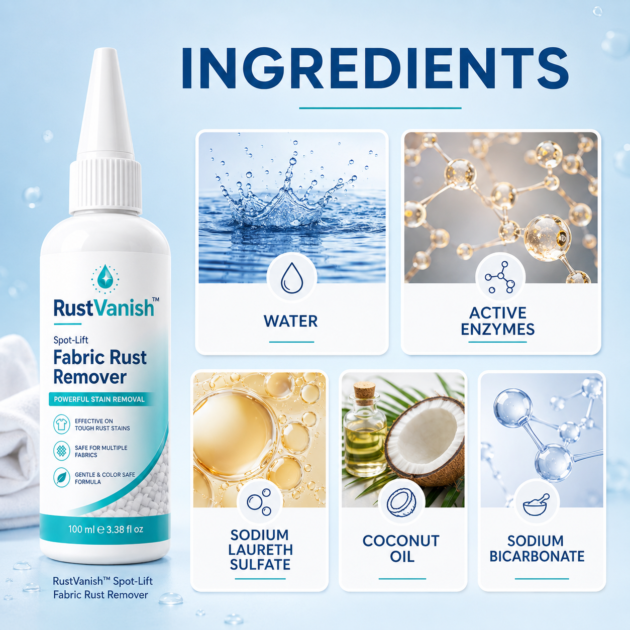 RustVanish™ Spot-Lift Fabric Rust Remover