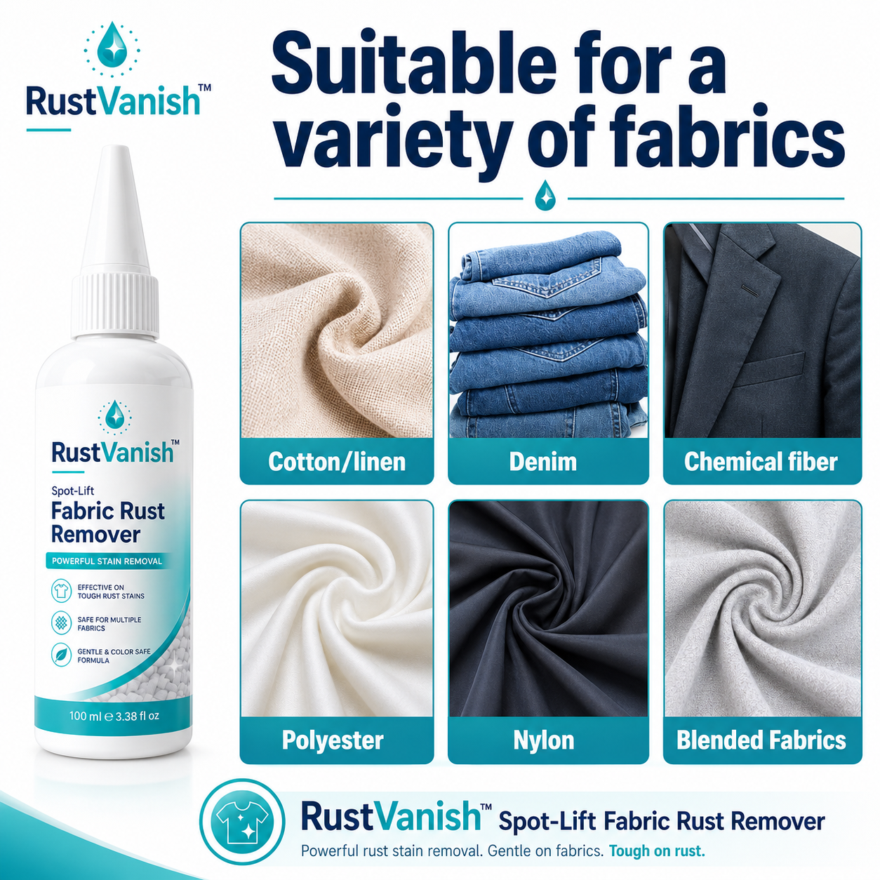 RustVanish™ Spot-Lift Fabric Rust Remover
