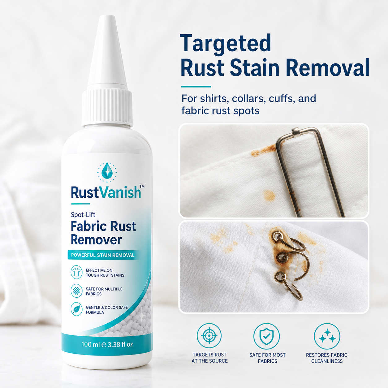 RustVanish™ Spot-Lift Fabric Rust Remover