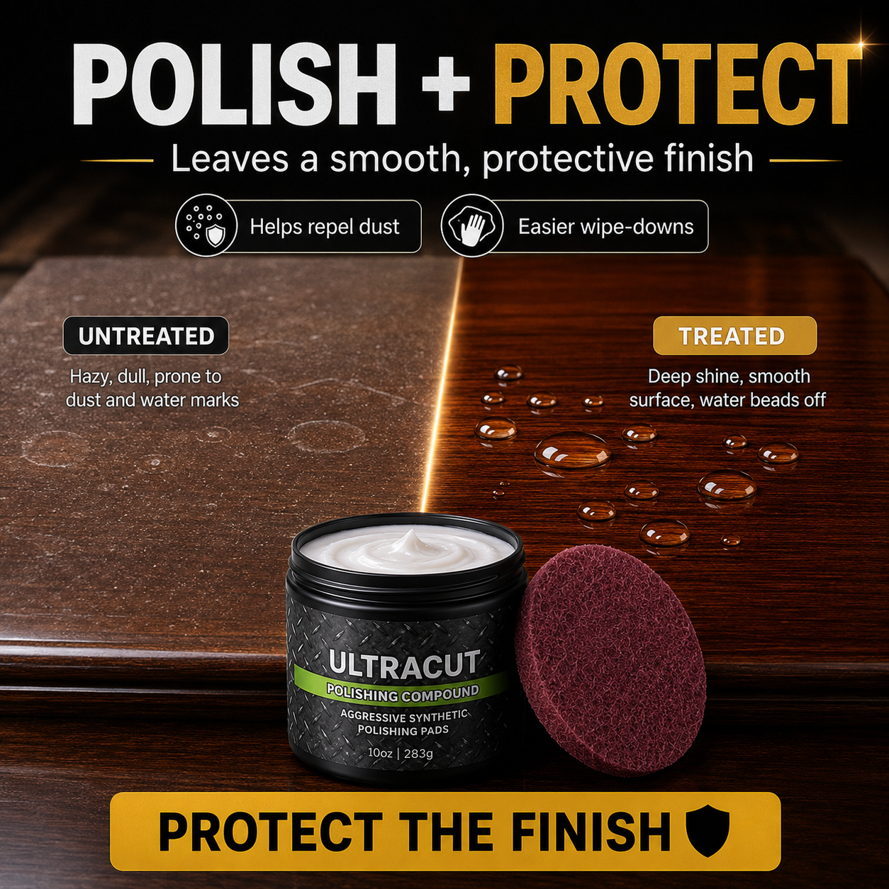 🔥 LAST DAY 60% OFF 💥 All-in-One Surface Restoration Polish with Pad 🧽 Restores Dull Surfaces Like New