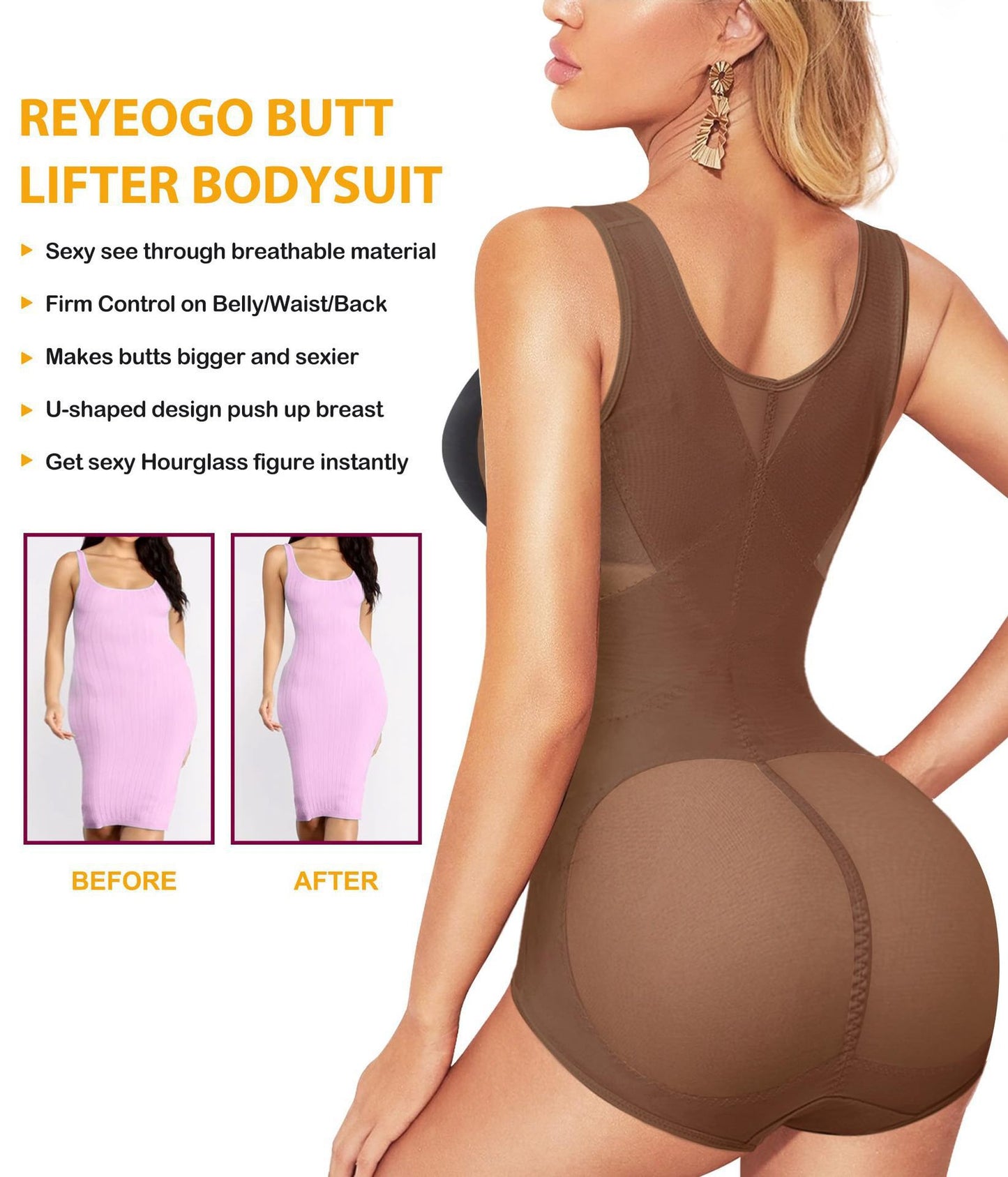 CurveEase™ MeshLift Shaping Bodysuit
