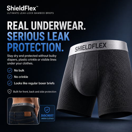 ShieldFlex™ Leak-Lock Bamboo Briefs