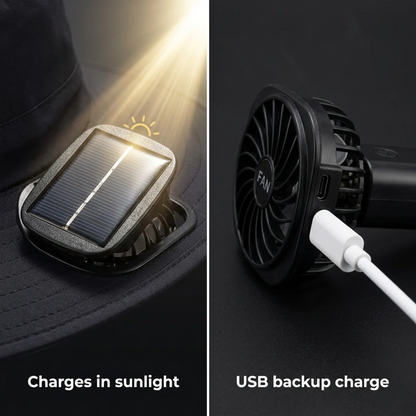 Solar Fan Hat with Mist