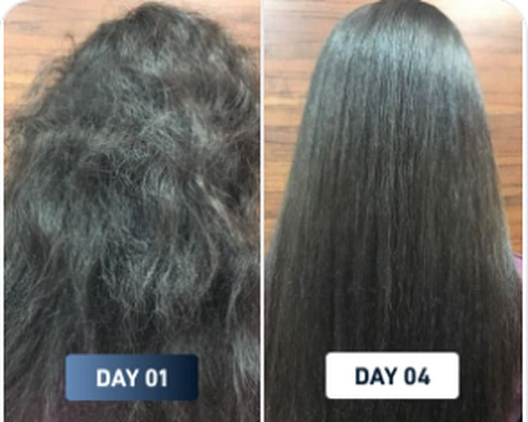 Brittle hair before and after result 2